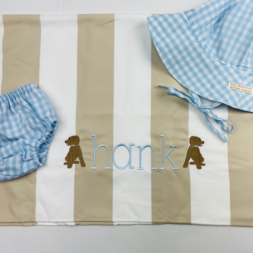 Monogram* for Dock and Bay Towel(name plus design)