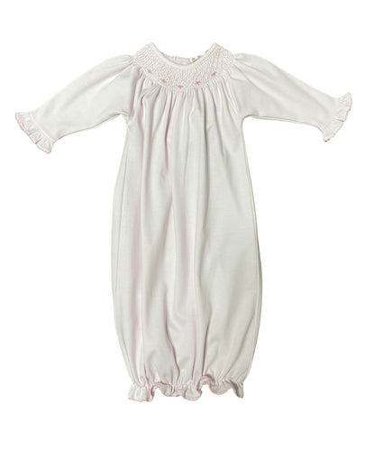 Hand Smocked Pink Sack Gown