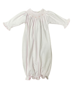 Hand Smocked Pink Sack Gown