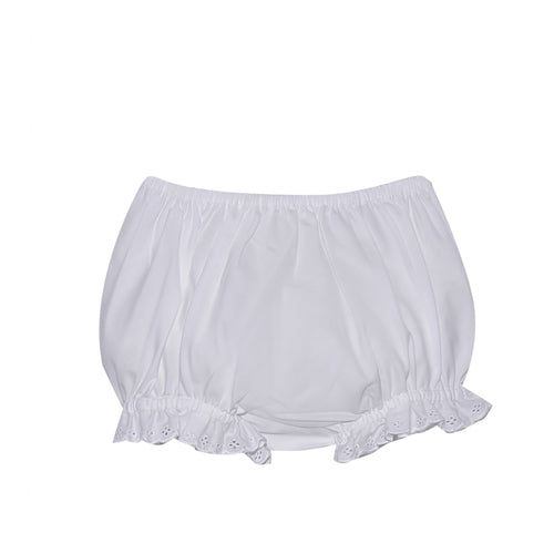 White Eyelet Trim Diaper Cover
