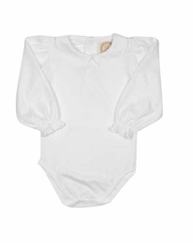 Maude's Peter Pan Collar Shirt (Long Sleeve Pima) Worth Avenue White
