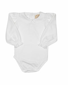 Maude's Peter Pan Collar Shirt (Long Sleeve Pima) Worth Avenue White