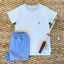Carter Crewneck Buckhead Blue Stripe With Park City Periwinkle Stork