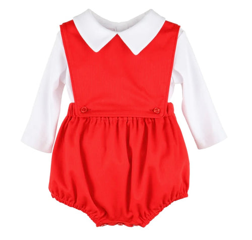 Winterberry Boy Overall Red