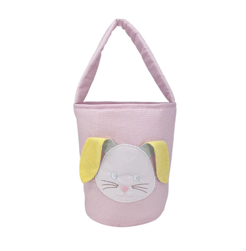 Easter Basket, Pink mini gingham