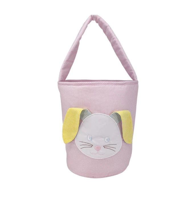 Easter Basket, Pink mini gingham