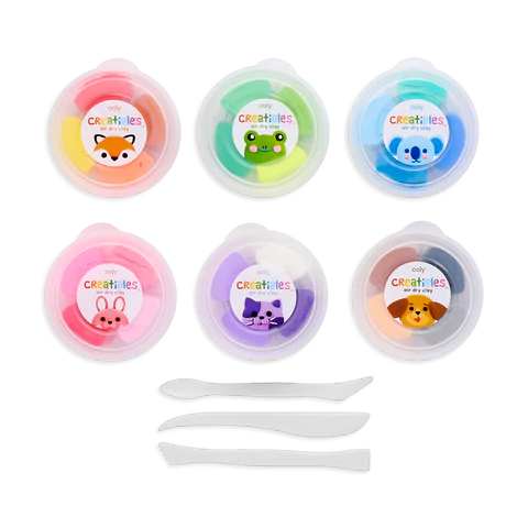 creatibles d.i.y. air dry clay kit - set of 24 colors