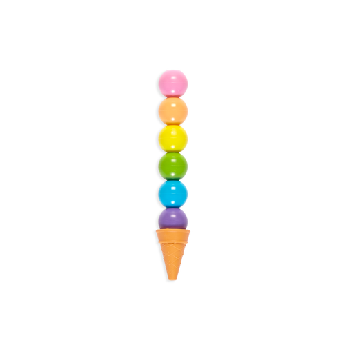 rainbow scoops vanilla scented stacking erasable crayons