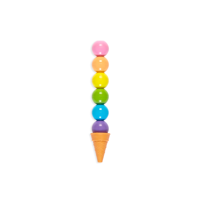 rainbow scoops vanilla scented stacking erasable crayons