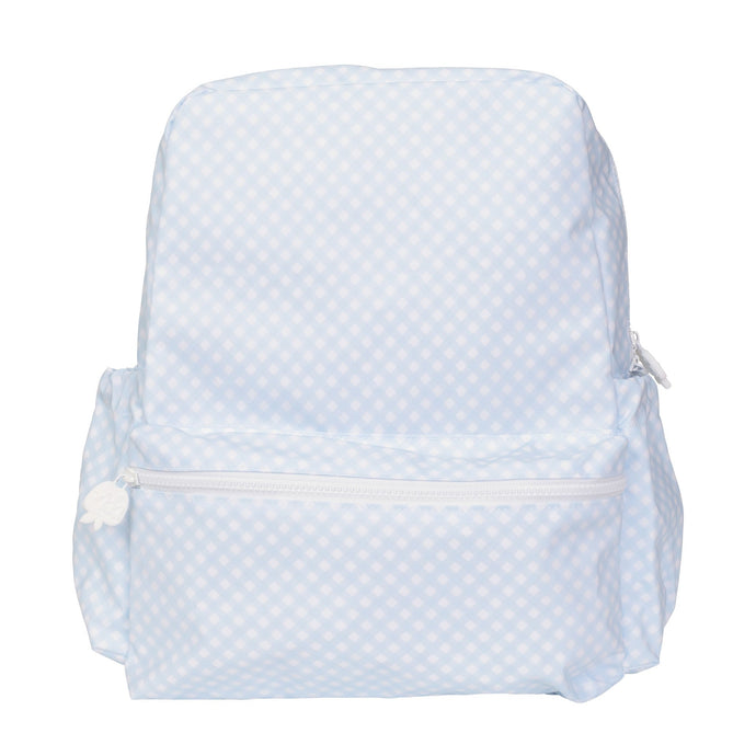 Blue Gingham Large Backpack