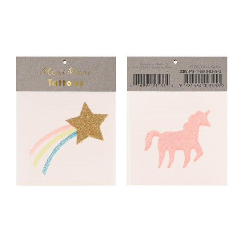 Star & Unicorn Small Tattoos (set of 2 sheets)