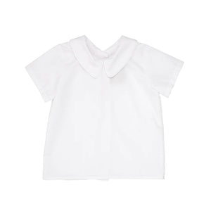 Peter Pan Collar Shirt & Onesie (Short Sleeve Woven) Worth Avenue White