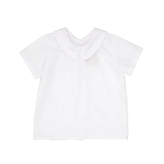 Peter Pan Collar Shirt & Onesie (Short Sleeve Woven) Worth Avenue White