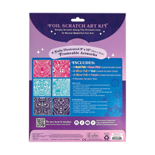 scratch and shine foil scratch art kit - geometric animals