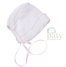 White Bonnet with Color Trim