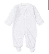 Gingham Bunnies Footie, Blue