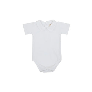 Peter Pan Collar Shirt & Onesie (Short Sleeve Pima) Worth Avenue White