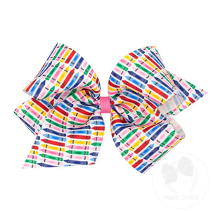 Back to School Bow, Crayon