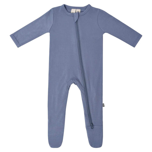 Kyte Zipper Footie, Slate