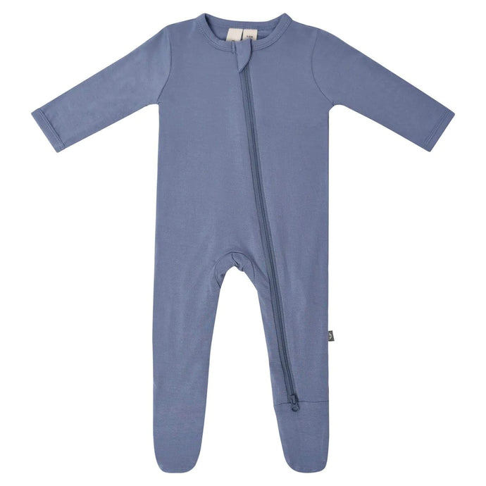 Kyte Zipper Footie, Slate