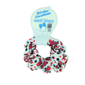 Ole Miss Dot Print Scrunchie