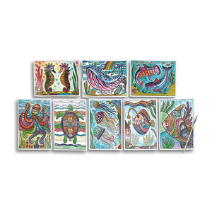hidden colors magic paint sheets - magic ocean