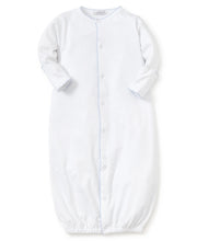 Dots Print Converter Gown, white/blue