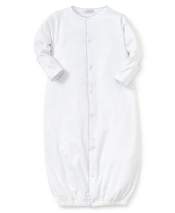 Dots Print Converter Gown, white/blue
