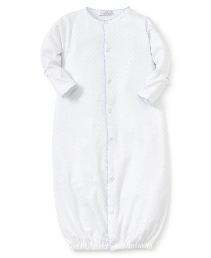 Dots Print Converter Gown, white/blue