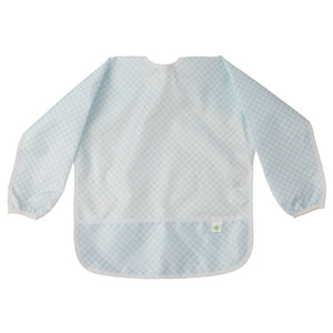 Blue Gingham Toddler Cover Everything Bib