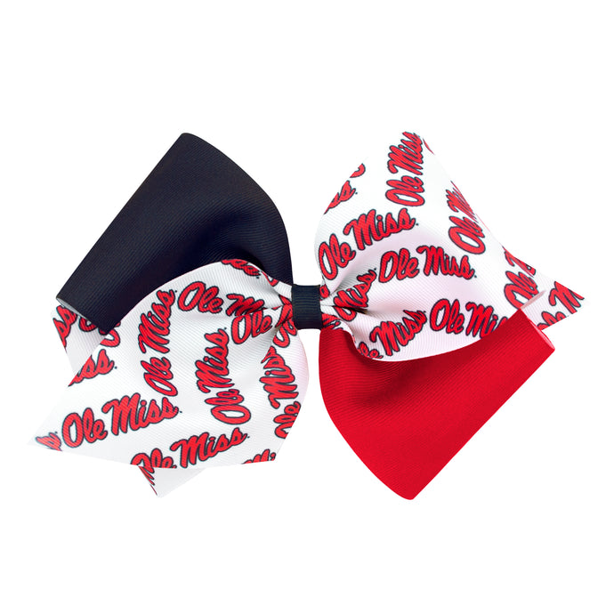 Ole Miss Color Block Bow
