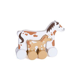 Mommy and baby push toy