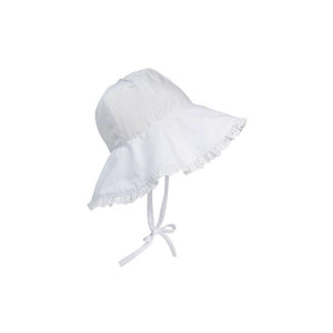 Cissy Sunhat Worth Ave White Eyelet Trim