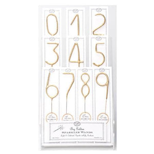 BIG GOLDEN SPARKLER WAND NUMBER